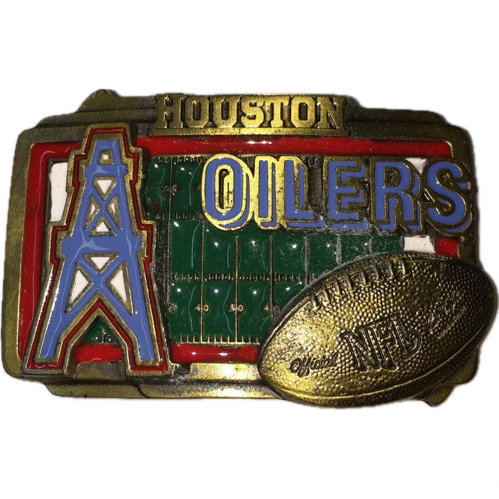Houston Oilers Vintage 1960 NFL Belt Buckle Great American Products 020
